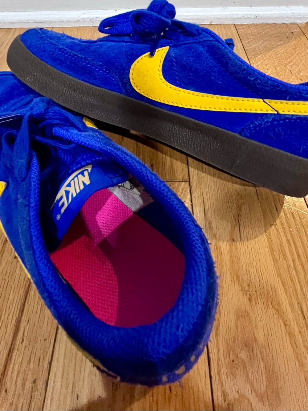 Nike big kids kill shot 2 HARD TO FIND!! Racer Blue & University Gold |Sz: 4.5Y| - Picture 2 of 9